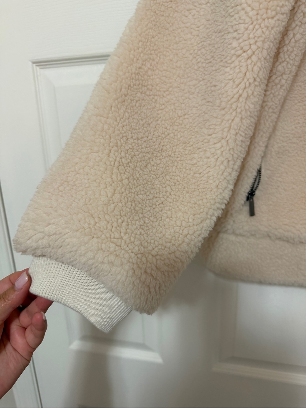 NWT Universal Thread Plush Sherpa Cream Zip Jacket - Size Large - Picture 5 of 5